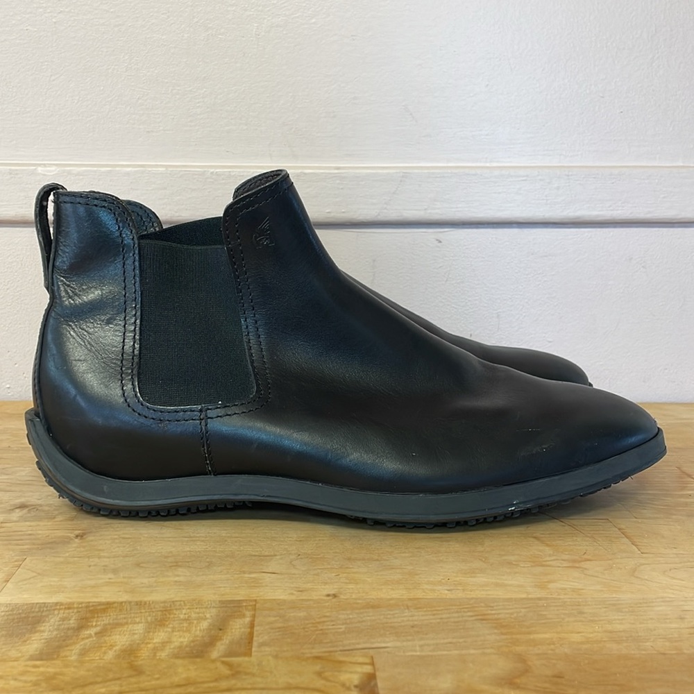 Hogan Black Leather Chukka Boots